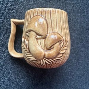 Vintage Single Ayners Pottery Brown Mushroom Mug